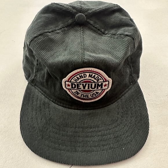 Devium Made in the USA Logo Gray Graphic Baseball Cap Hat One Size - Picture 1 of 8